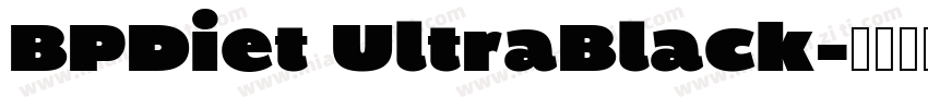 BPDiet UltraBlack字体转换